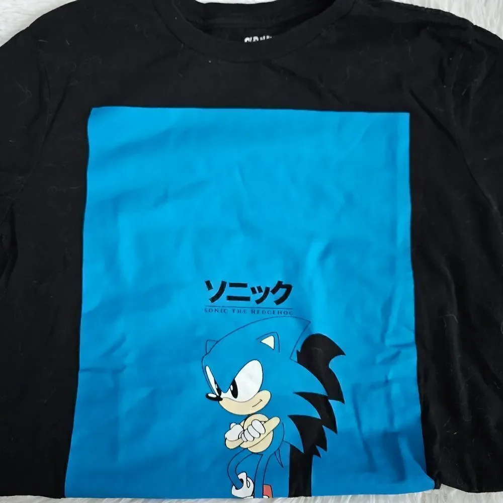 Boy's Old Navy Size XL Black and Blue Sonic Tee